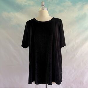 Torrid Black Velvet Women's Crew Neck Tee